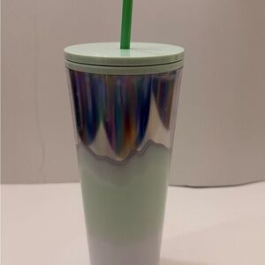 Starbucks Iridescent Tumbler with Mint Green Lid